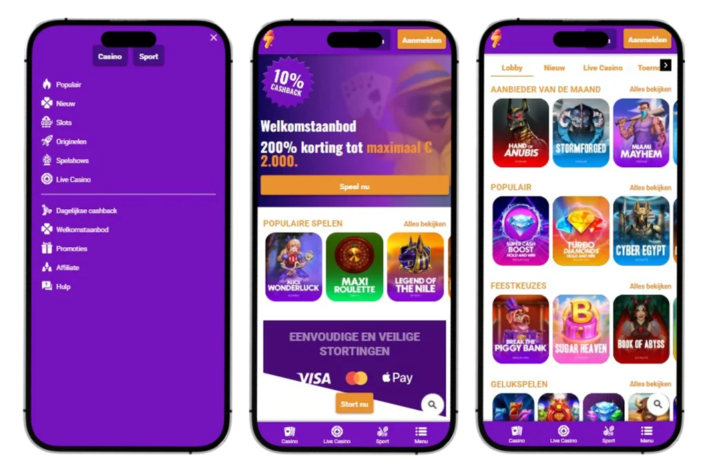 PartySpins Casino Mobiele versie en app
